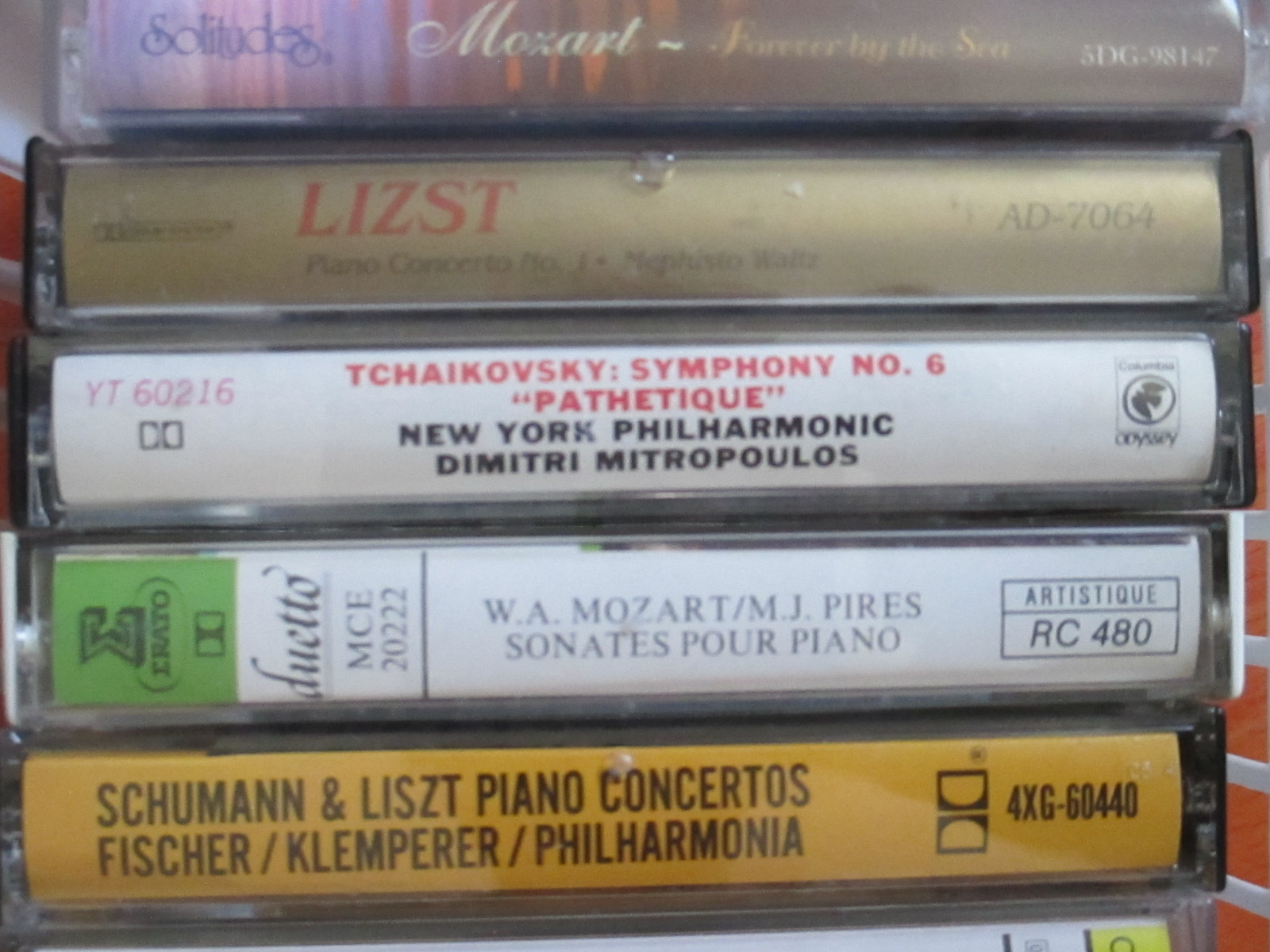 Classical Music 12 Cassette Tapes Beethoven Lizst Mozart Tchaikovsky +