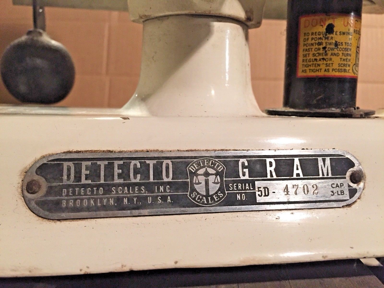 ANTIQUE VINTAGE DETECTO GRAM 16/ 1 OZ CANDY BALANCING SCALE 5D SERIES