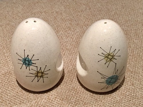 Franciscan Starburst Salt & Pepper Shakers, NrMINT Condition Clean New Stoppers!