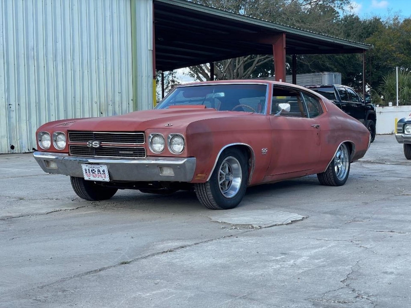 1970 Chevrolet Chevelle SS Project Car with Build Sheets Shadow Gray