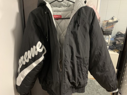 Supreme Sleeve Script Sideline Jacket Black Size Small SS18 Supreme Sleeve Script Sideline Jacket Black Size Small SS18
