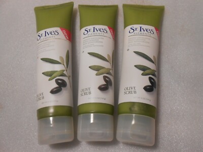 3 Tubes St Ives Elements Fresh Skin Olive Scrub 5 OZ Tubes
