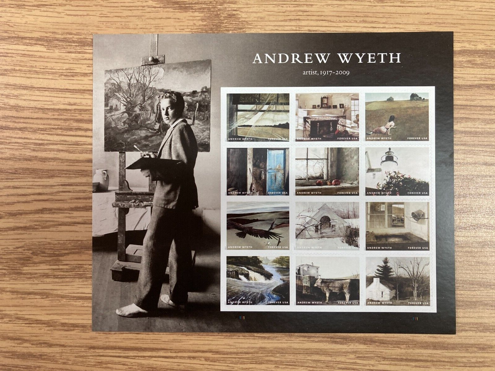 KAPPYS  USA FOREVER MINT SHEETLET SCOTT #5212 ANDREW WYETH ART  FR13