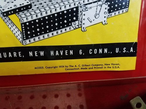 Vintage Gilbert Electric Erector Set No. 4 1/2 1954 Untested Incomplete?