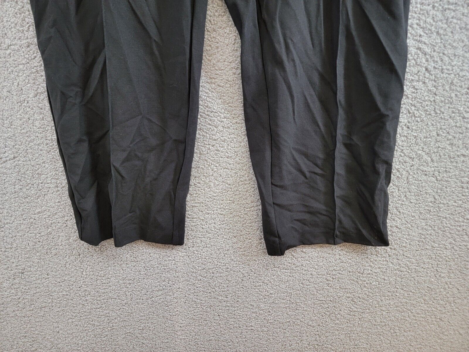 Calvin Klein Plus High-Rise Faux Leather-Waist Pants Women's 20W Black Solid - Picture 4 of 17