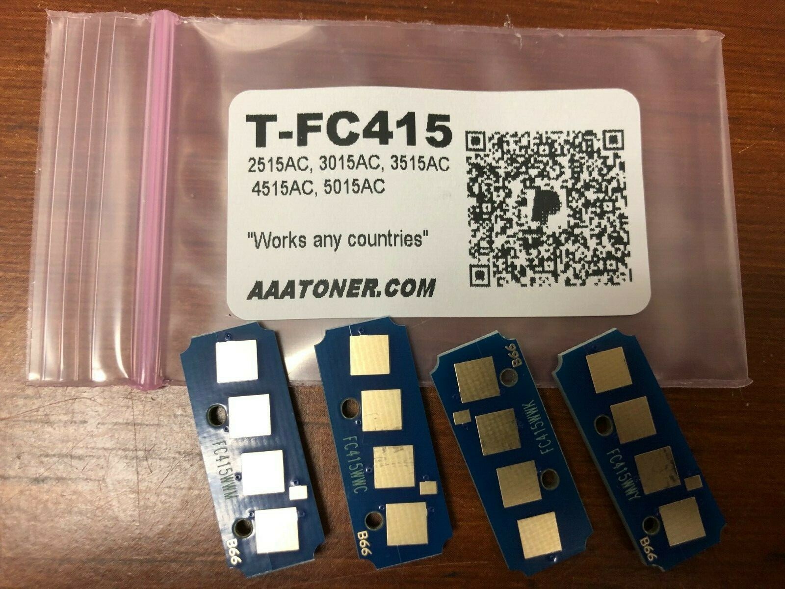 4 Toner Chip T-FC415 for Toshiba 2515AC, 3015AC, 3515AC 4 Toner Chip T-FC415 for Toshiba 2515AC, 3015AC, 3515AC