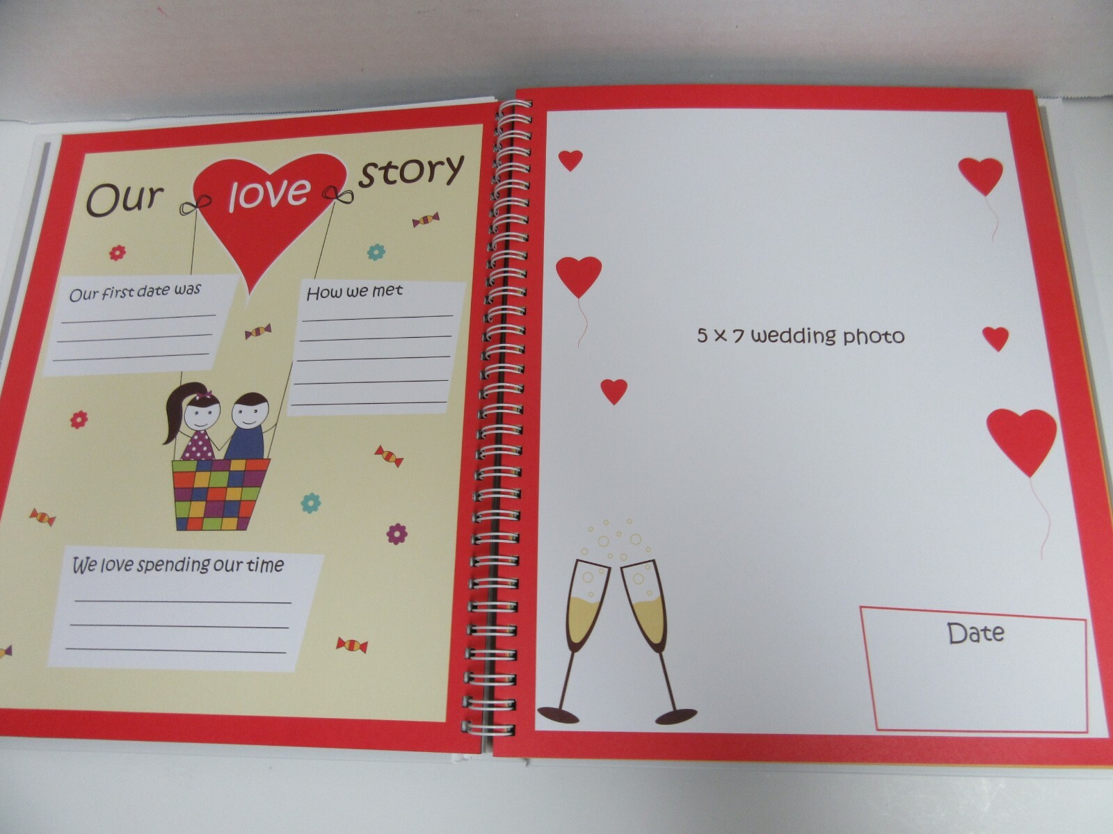 My Tiny Adventures Baby Scrapbook Memory Album First 5 Years Spiral Book