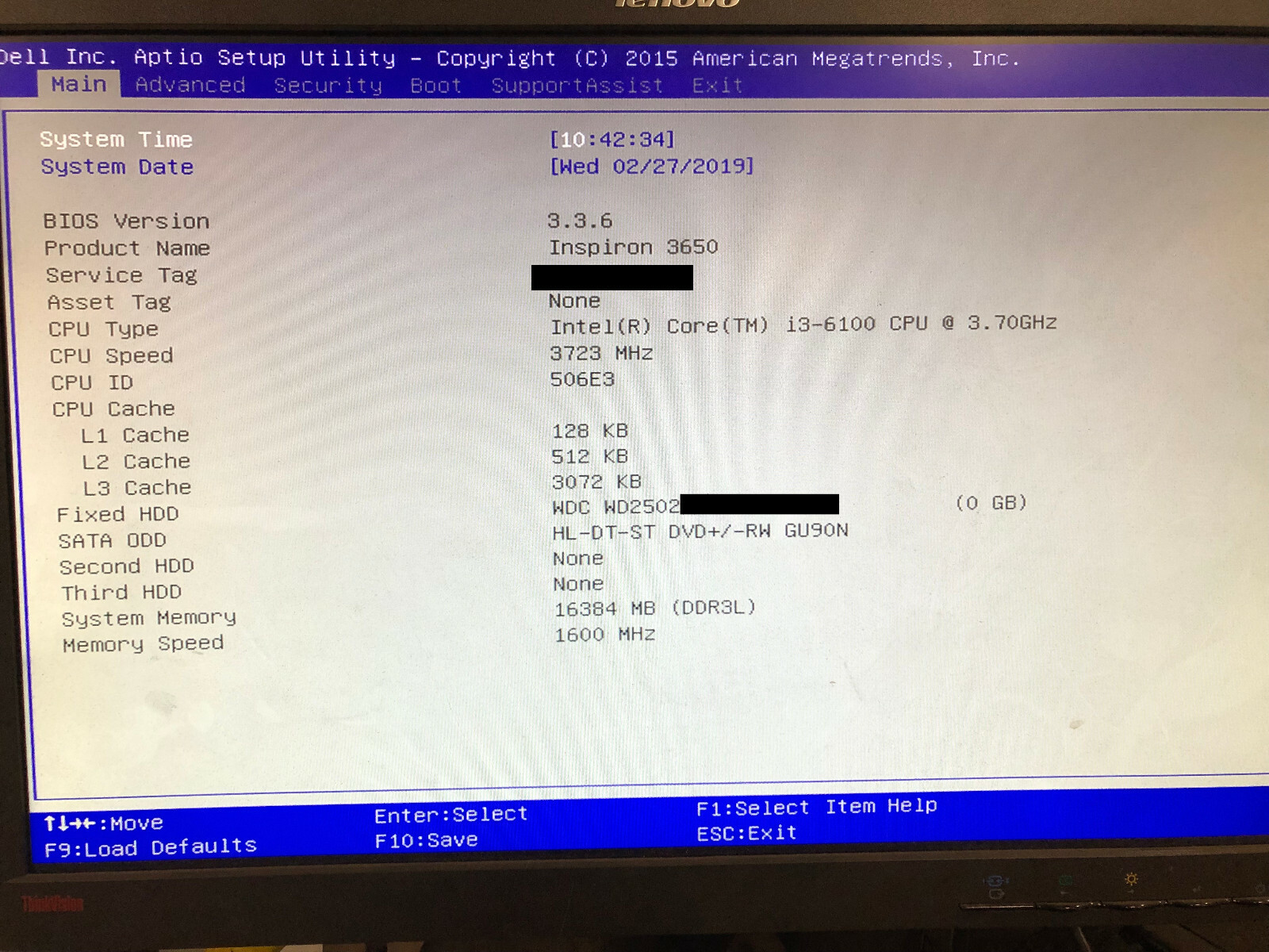 Dell inspiron 3650 // i3-6100 @3.70GHz // 250GB Hard Drive // 16Gb Ram // BLK