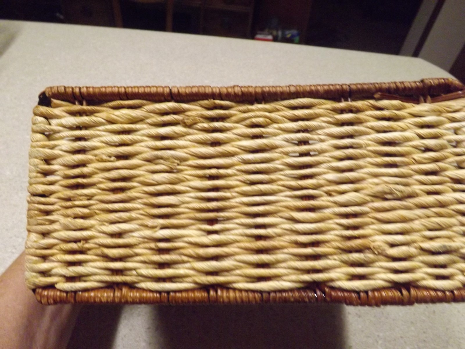 DESK ORGANIZERS - TWINE ROPE NATURAL LETTER RACK MAIL HOLDER 6.5TX4DeepX9