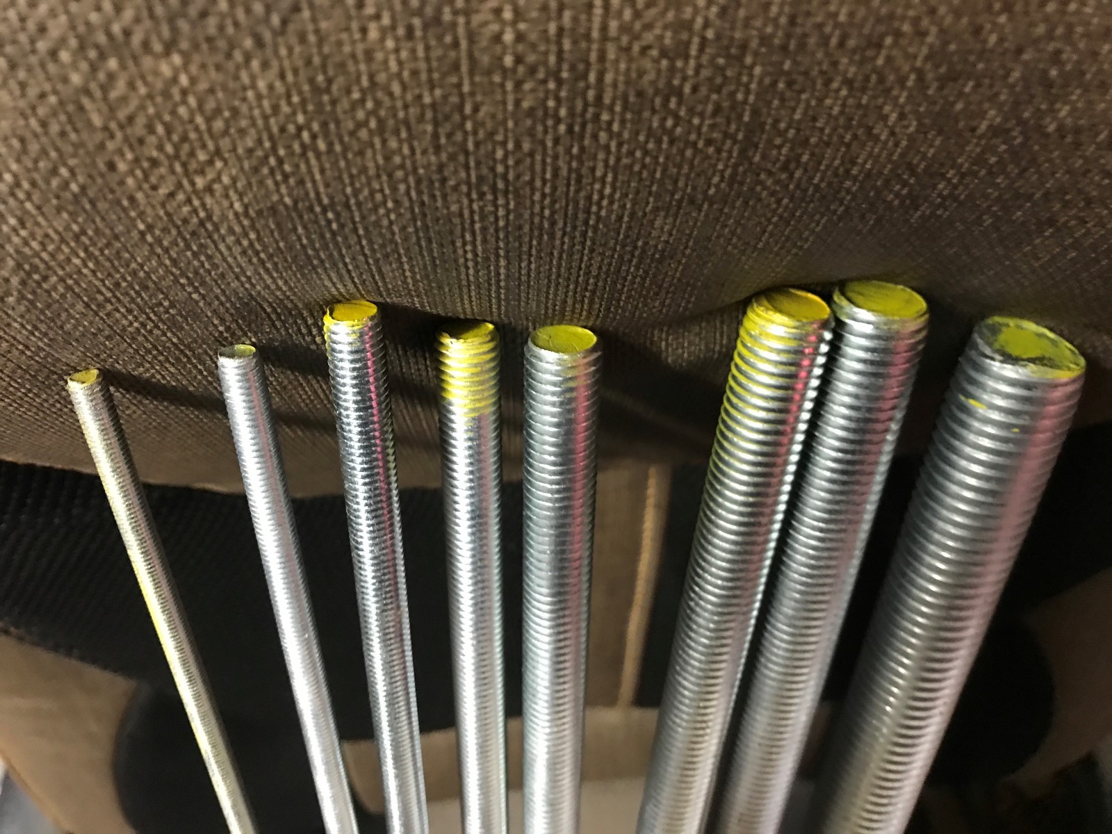 threaded rod m20 1000mm 1 metre zinc plated 8.8 grade x 5 lengths