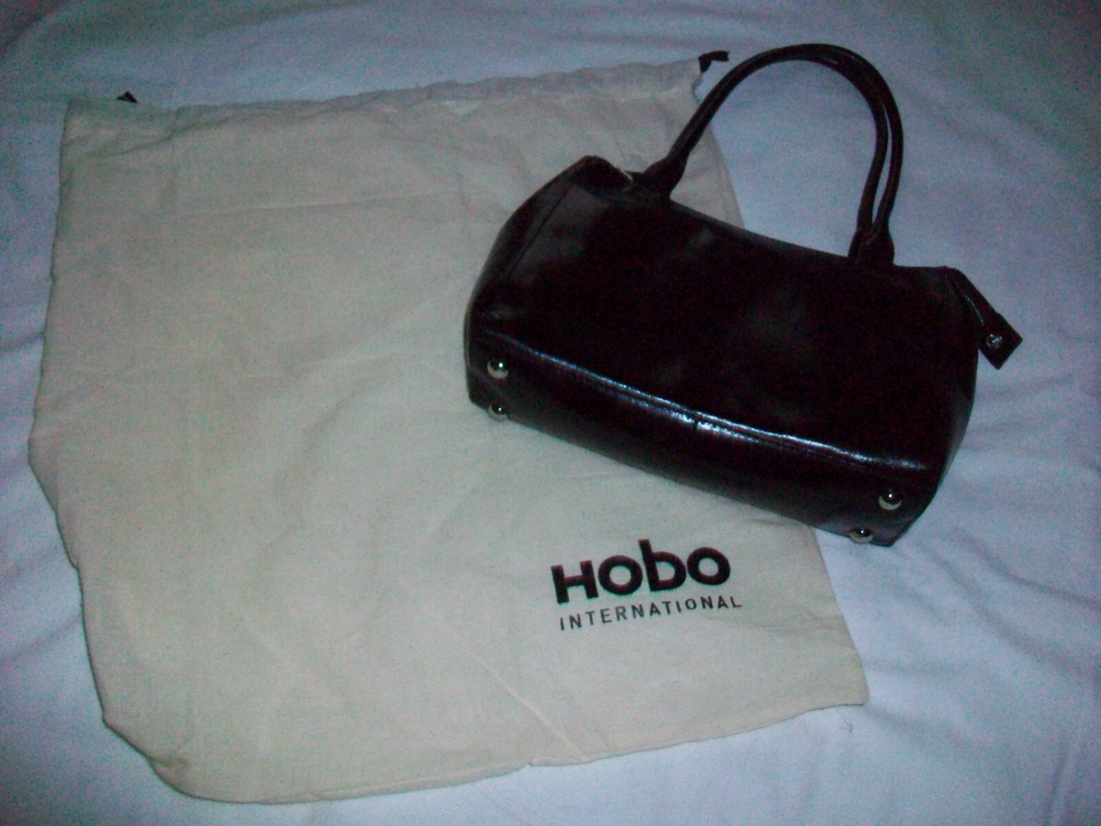 HOBO INTERNATIONAL HANDBAG - NWOT - LEATHER - BLACK - 9 INCH DROP