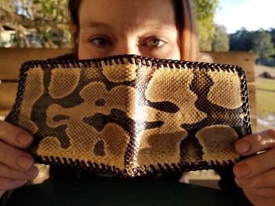 NEW Authentic PYTHON SKIN Wallet bi-Fold Men Billfold Gator Original Slim Pocket