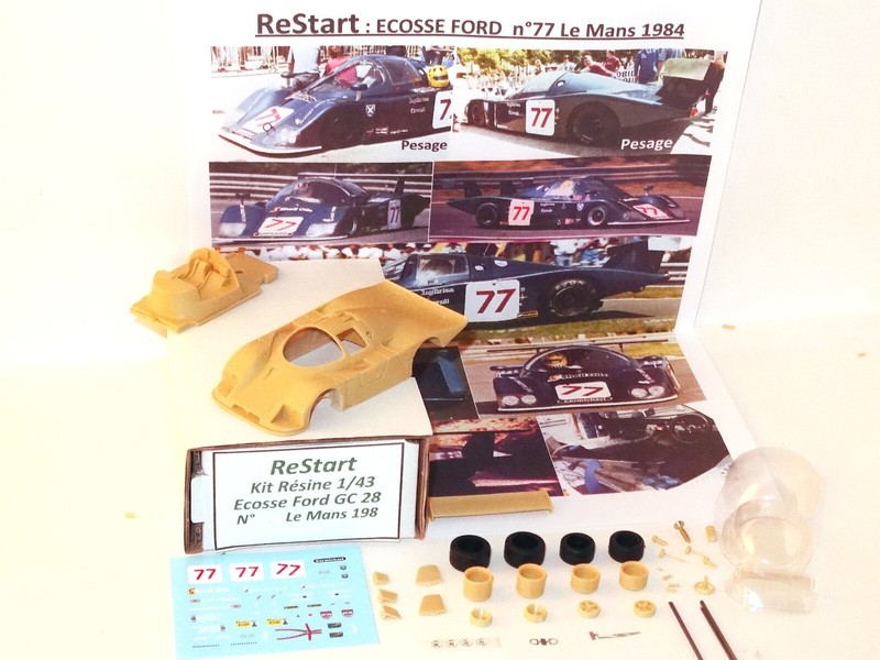 Ecosse Ford N°77 Le Mans 1984 Leslie Wilds Dudfield Kit RéSine Restart 1/43