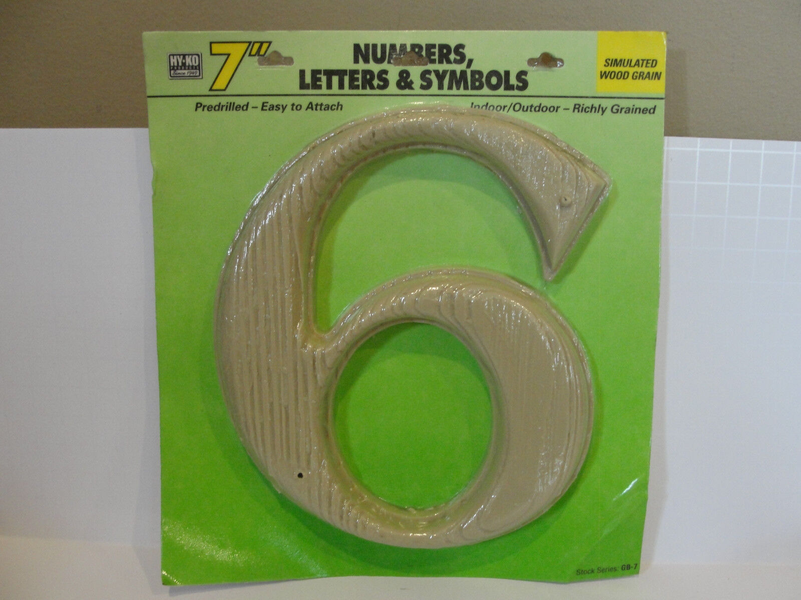 Hy-Ko 7-Inch Simulated Wood Grain Number Hy-Ko 7-Inch Simulated Wood Grain Number
