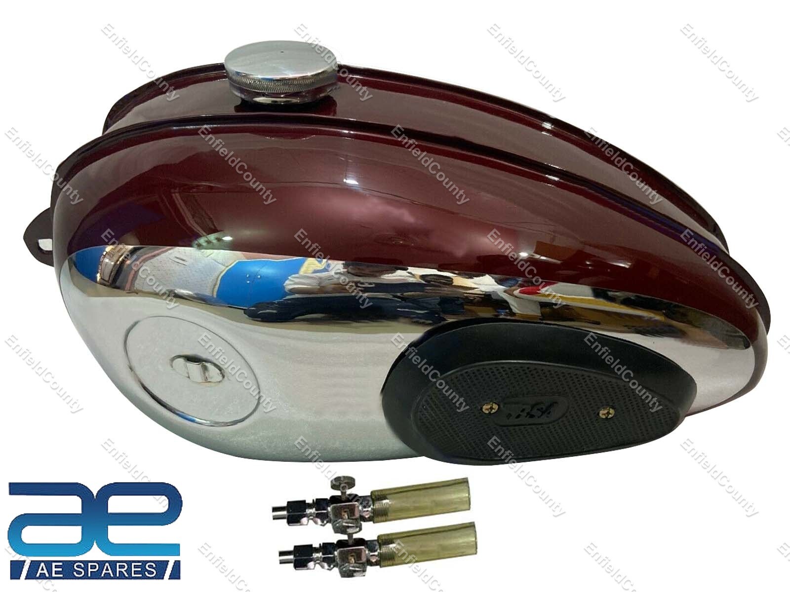 BSA C10 C11 C12 C11G 250 PLUNGER MODEL MAROON & CHROME &KNEE PAD PETROL TANK  