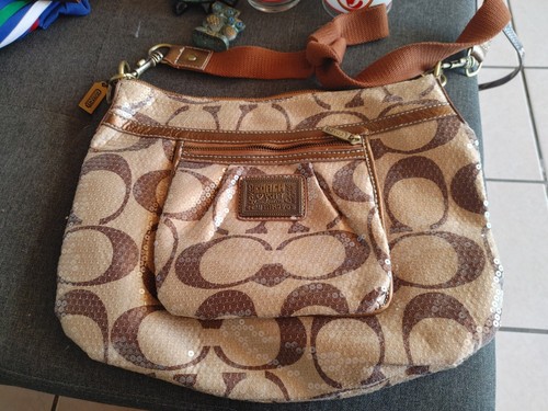 バッグ Vintage Coach Signature Accessory pouch 美品 COACH コーチ ハンドバッグ アクセサリーポーチ s30