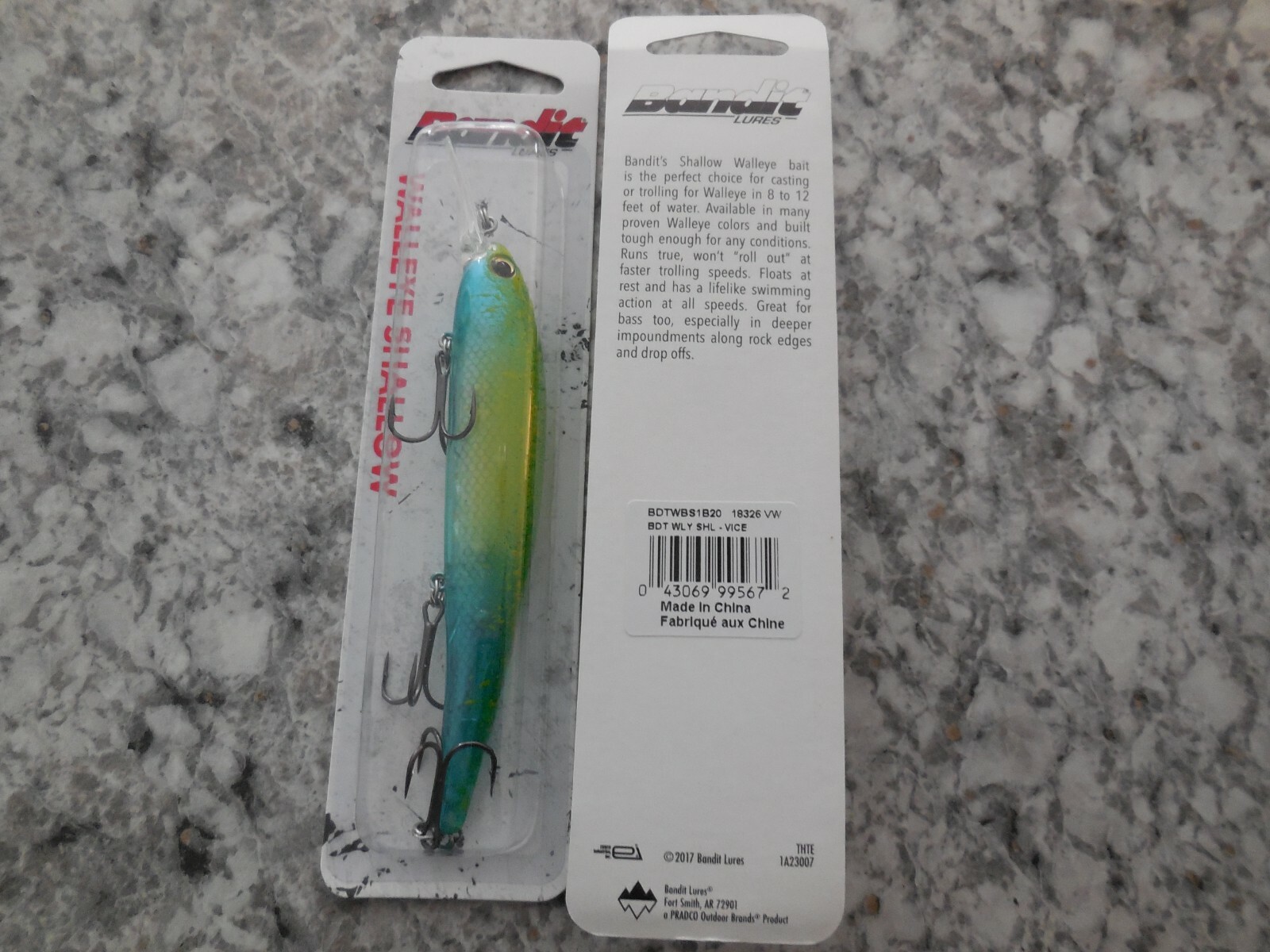 LOT 2 Bandit Lures  Walleye Shallow Diver - 5/8 oz. 4 3/4 inch-   COLOR VICE