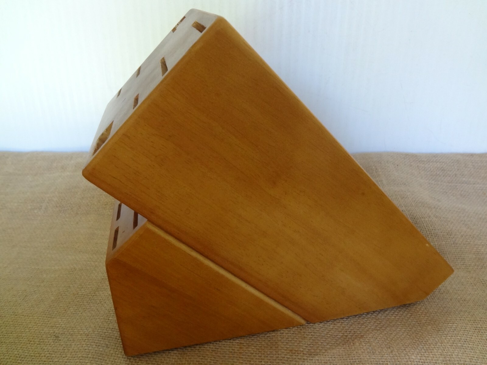 Wusthof 15-Slot Knife Block Wood Rare Vintage