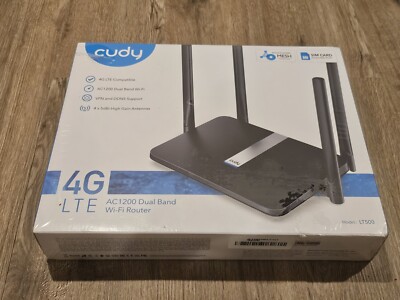 Cudy AC1200 Dual Band Unlocked 4G LTE Modem Router with SIM Card Slot, 1200Mbps