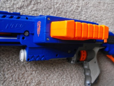 NERF N-Strike Raider CS-35 Blue with Stock & Ammo Clip - WORKS - FREE SHIPPING