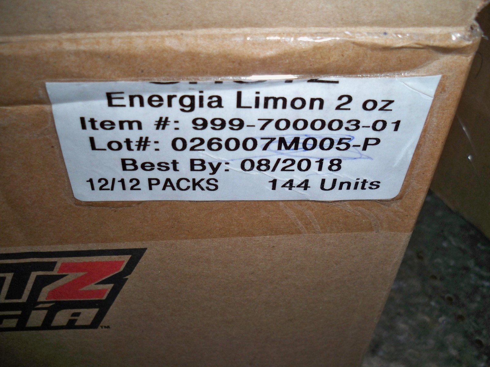 Shotz Energia Limon Flavor / Energy Shot Drink 2 cases and a box of mask filters