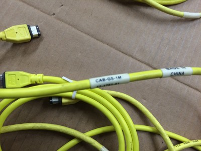 Lot of 50 Cisco GBIC CAB-GS-50CM 5 CAB-GS-1M Switch Loop Cable Yellow Used
