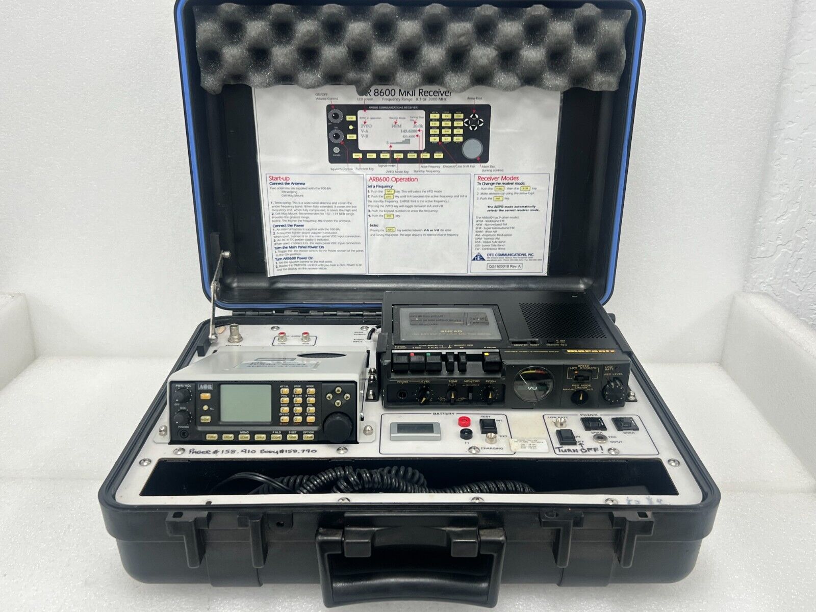 AOR AR8600 MARK 2 COMMUNICATION RECEIVER WITH MARATS PMD 221 AOR AR8600 MARK 2 COMMUNICATION RECEIVER WITH MARATS PMD 221