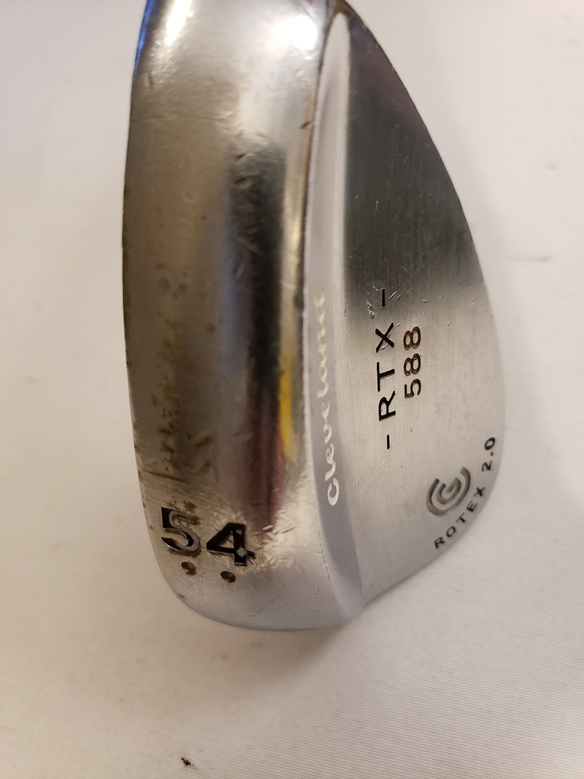 Used Cleveland RTX 588 Rotex 2.0 Gap Wedge 54* - 10*B - Black - KBS Extra Stiff