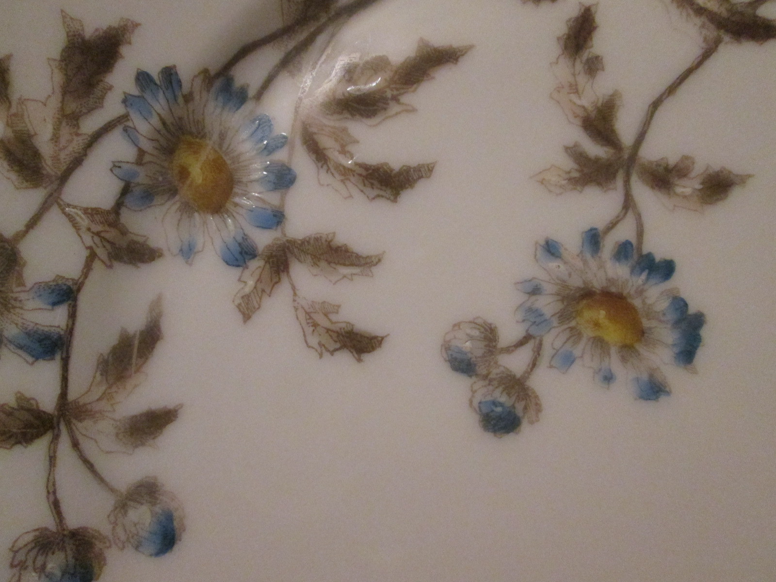 10  c1881 LIMOGES Blue Floral 8 1/2