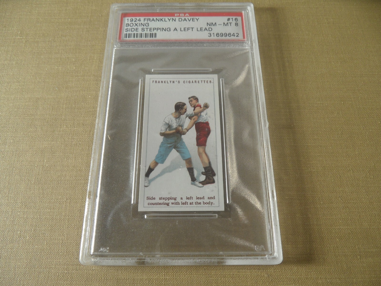 U-244 1924 FRANKLYN DAVEY BOXING card #16 SIDE STEPPING A