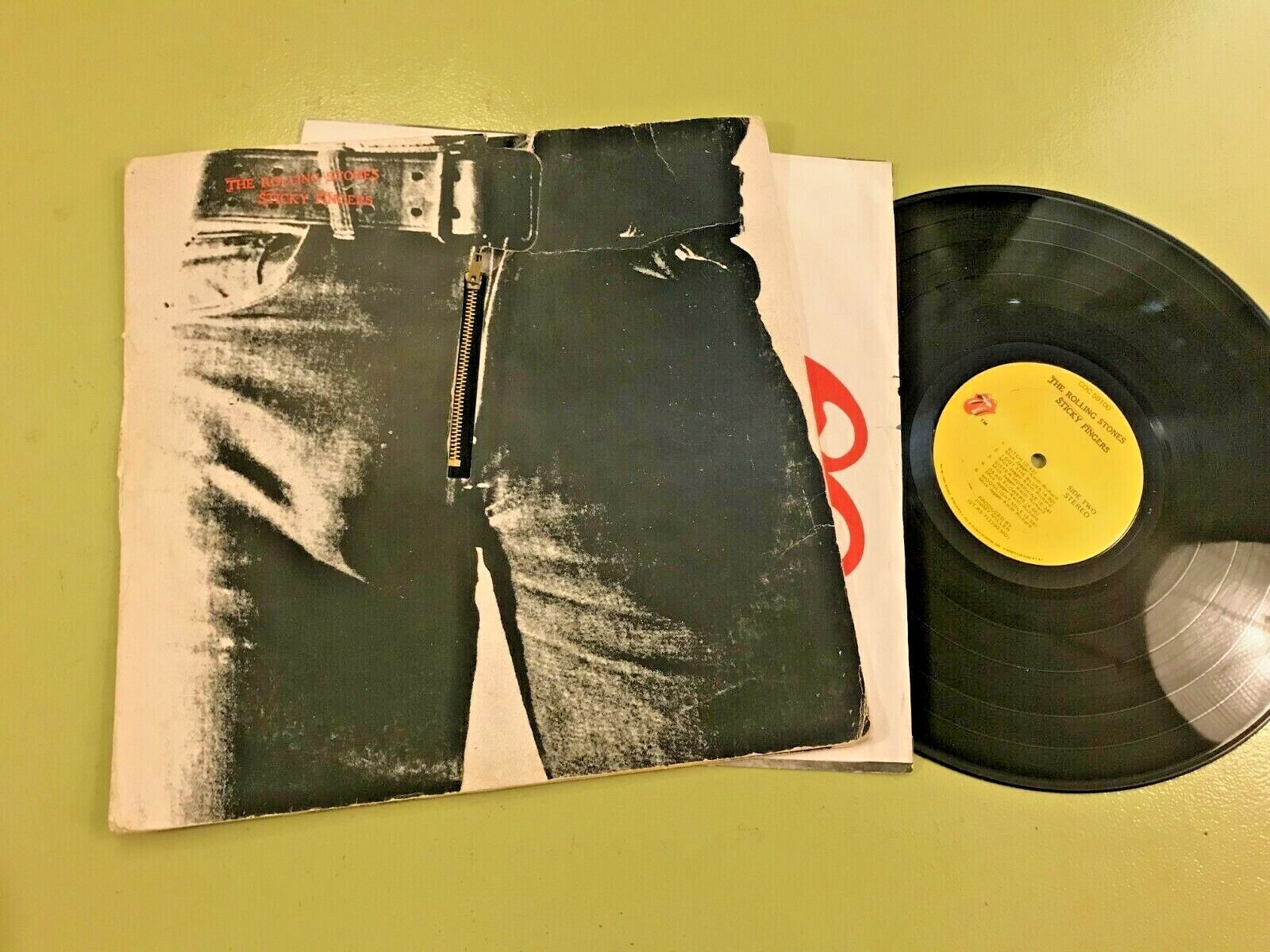 the rolling stones sticky fingers Real Zipper warhol LP '71 coc59100 MO at base! the rolling stones sticky fingers Real Zipper warhol LP '71 coc59100 MO at base!