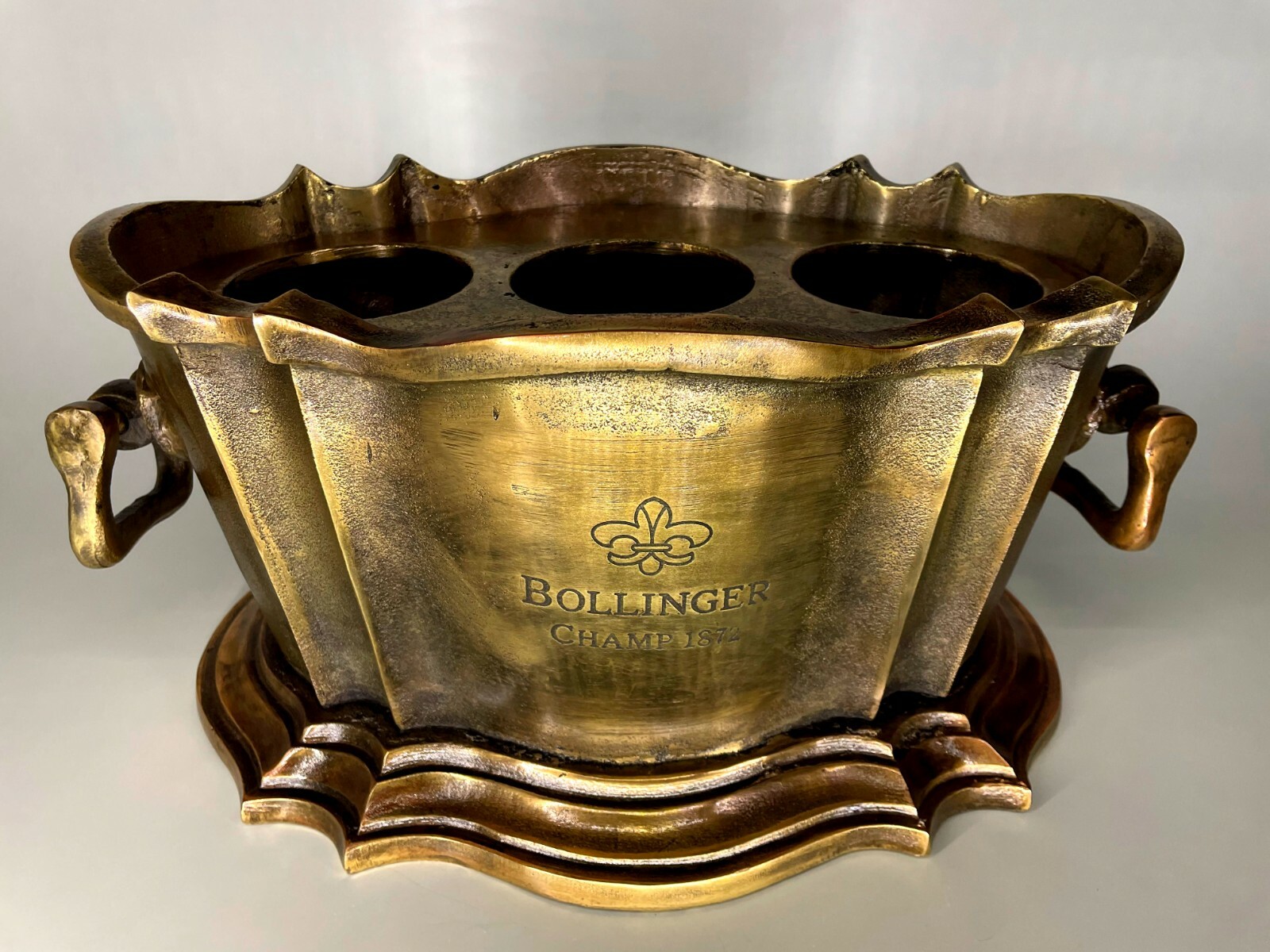 Antique Wine Cooler BOLLINGER champagne 1872 TROPHY FOR WINNERS ICE BUCKET