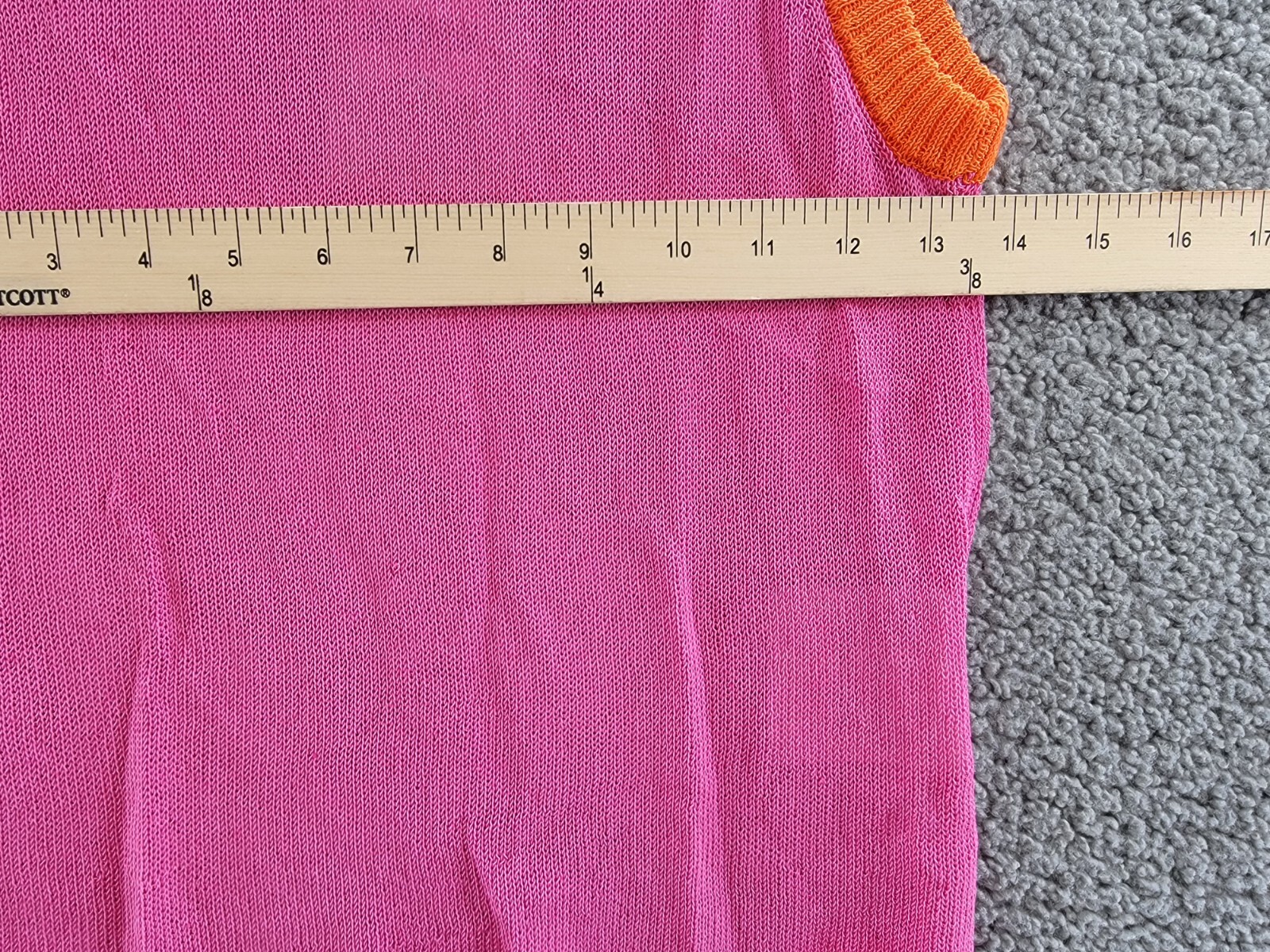 Jumper 1234 Contrast Cropped Sleeveless Sweater Women's 1 Fuchsia Linen Blend - Picture 5 of 15
