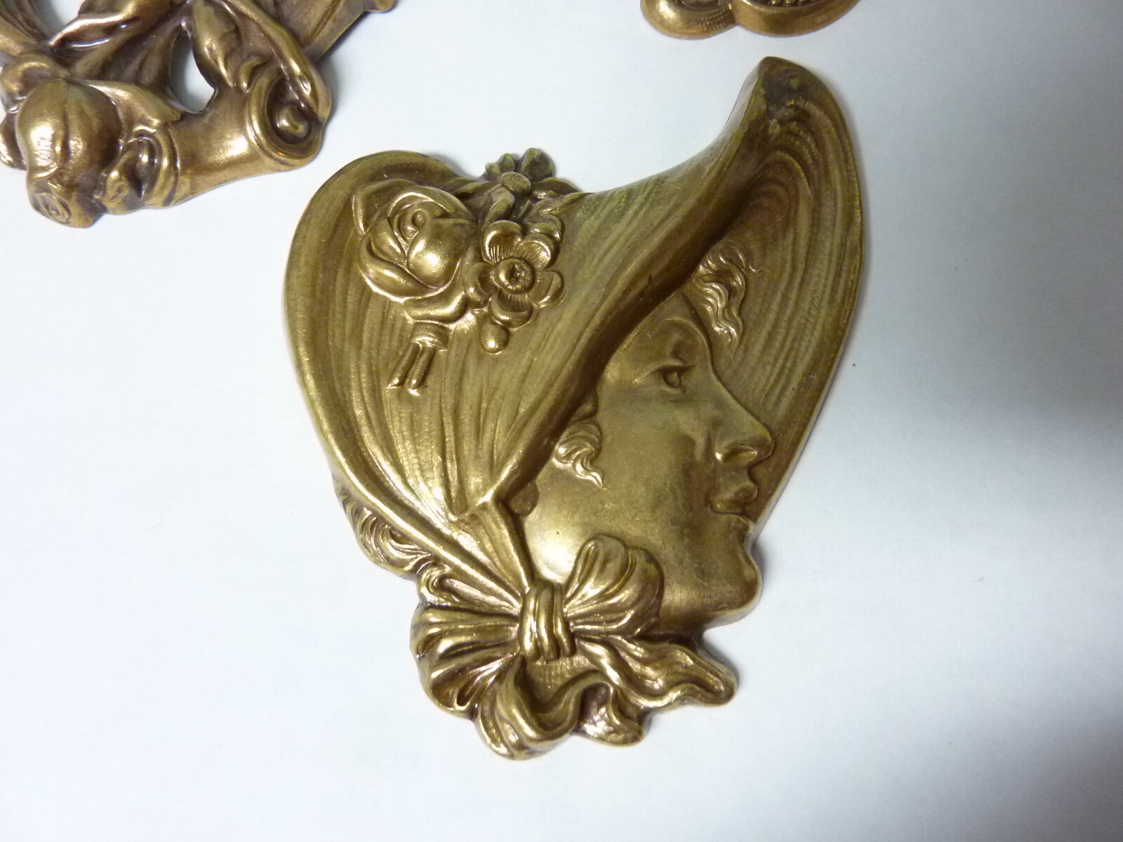 Victorian style brass stampings findings from the early 90s A16