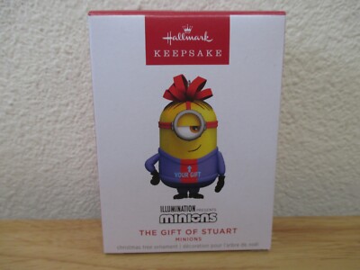 The Gift of Stuart 2023 Hallmark Keepsake Ornament Illumination Presents Minions