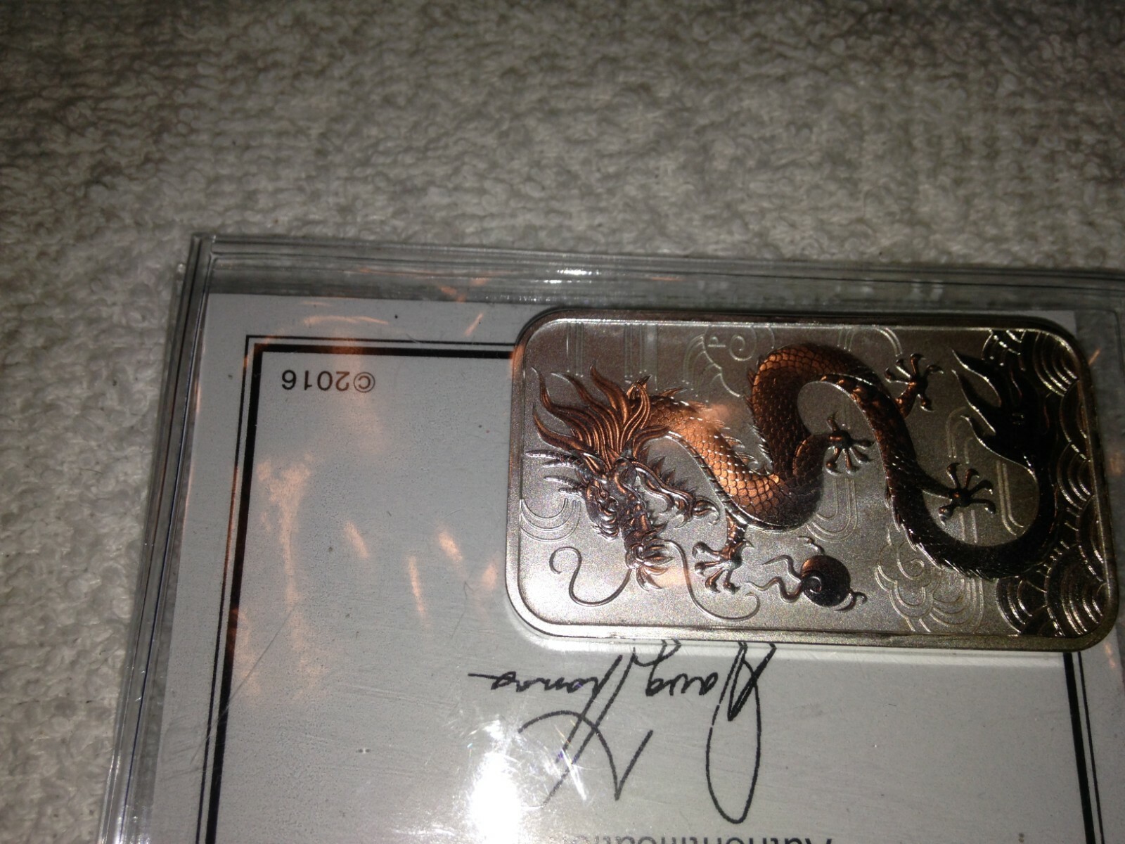 2018 Australia silver bar with dragon - Perth