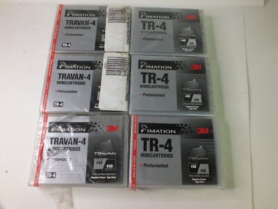 New Factory Sealed Travan TR4 3M Imation 4GB/ 8GB Tape lot of 6