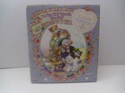 1997 ENESCO CALICO KITTENS ''BET YOUR KIT N' KABOODLE, WE'RE FIVE'' 314579 NIB