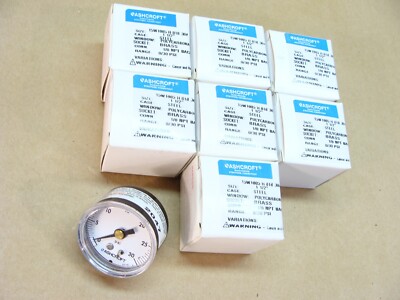 NEW lot of 7 ASHCROFT 30 psi 1 1/2'' pressure gauge 15W1005 H 01B 30# 1/8 NPT
