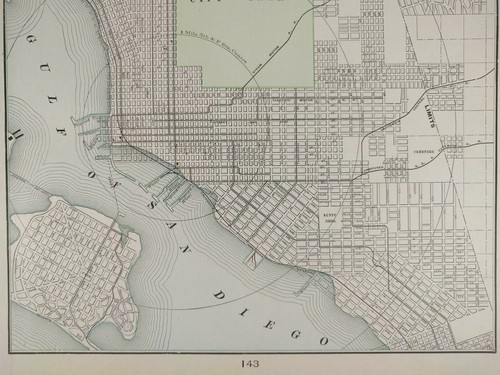 Vintage 1900 SAN DIEGO CALIFORNIA Map 11