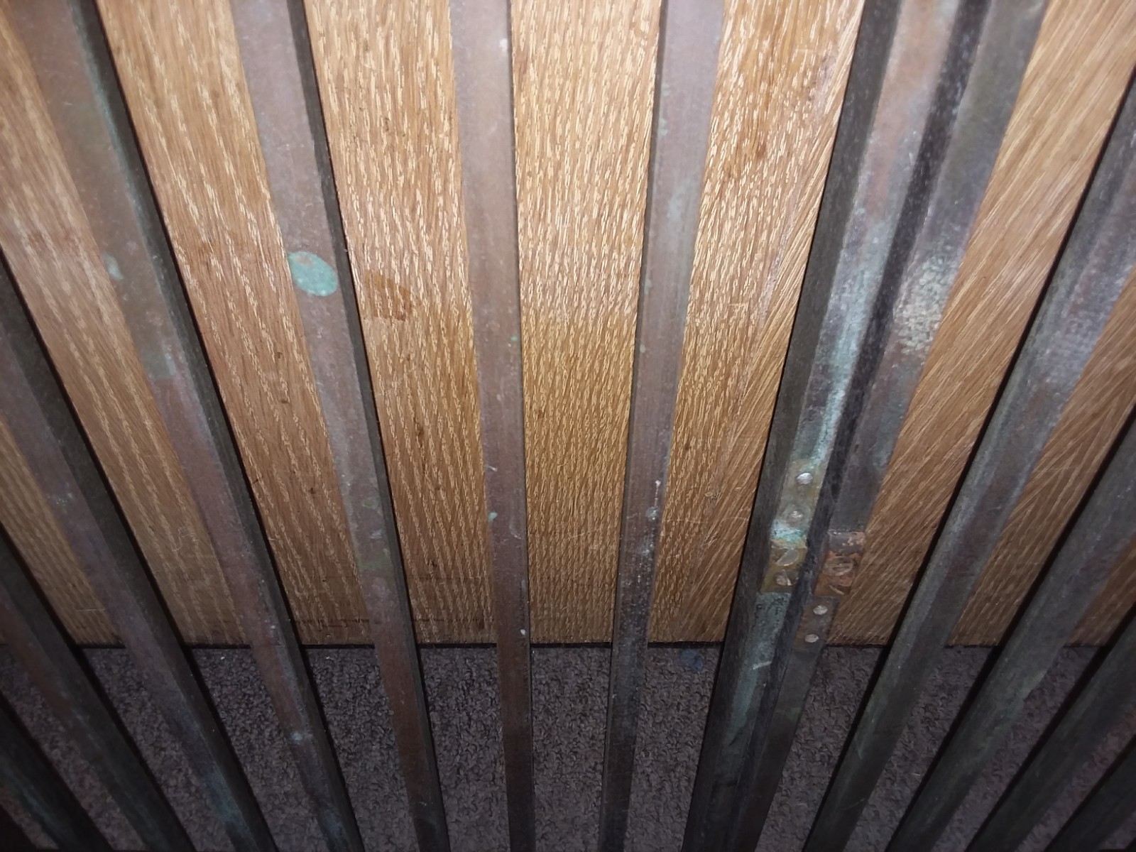 Antique Bankers window brass bars Wells Fargo Bank of America