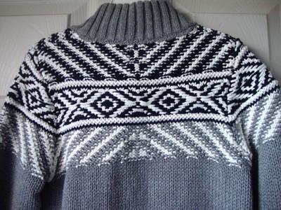New Baby Gap Fair Isle Mockneck Sweater Grey Size 4T