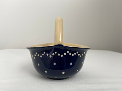 Echt Bürgeler German Ceramic Mini Basket - Dark Blue - 4.5''