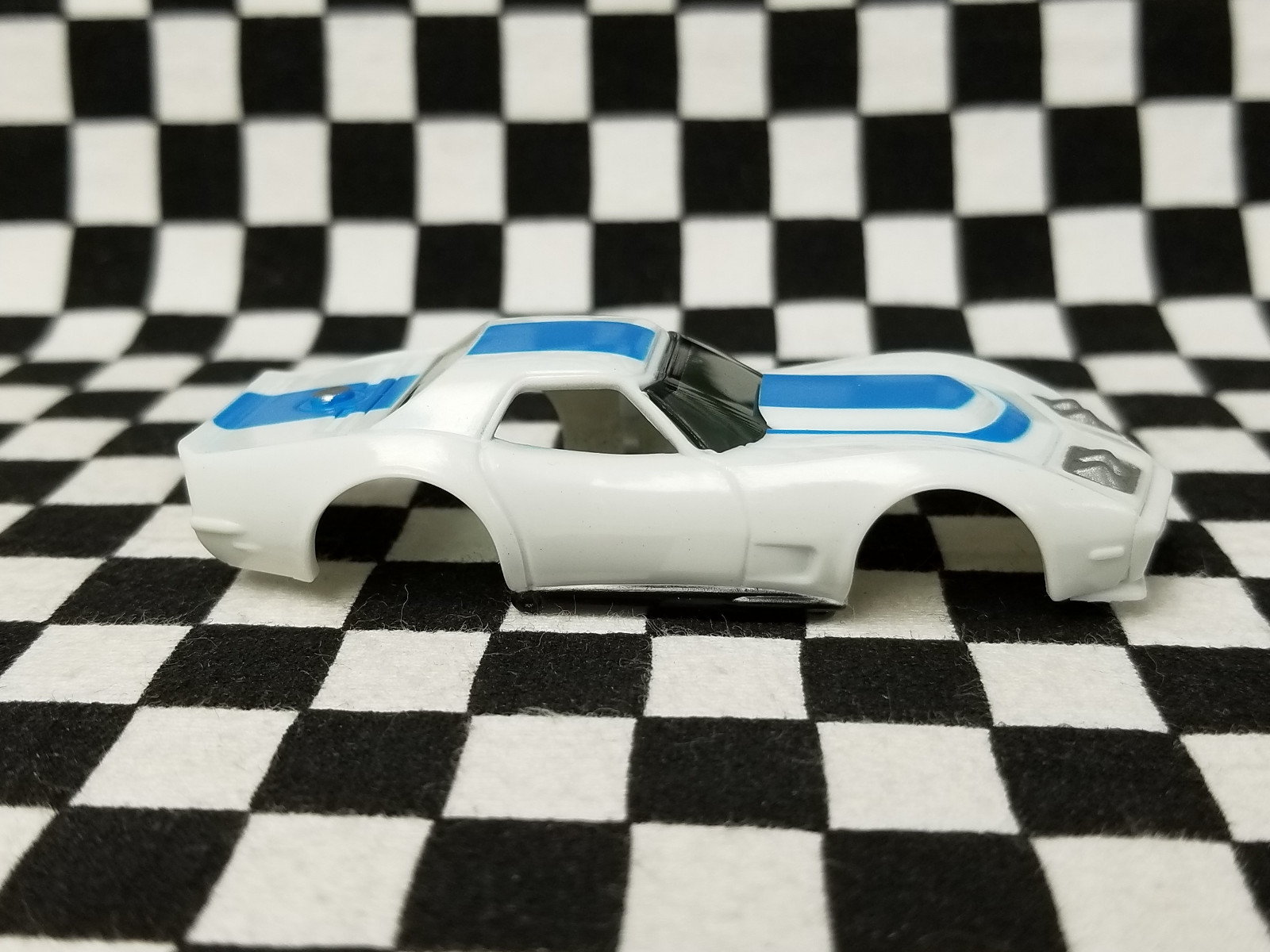 White and Blue AF Xtras A/P A Production Corvette - AFX, TOMY, Auto World