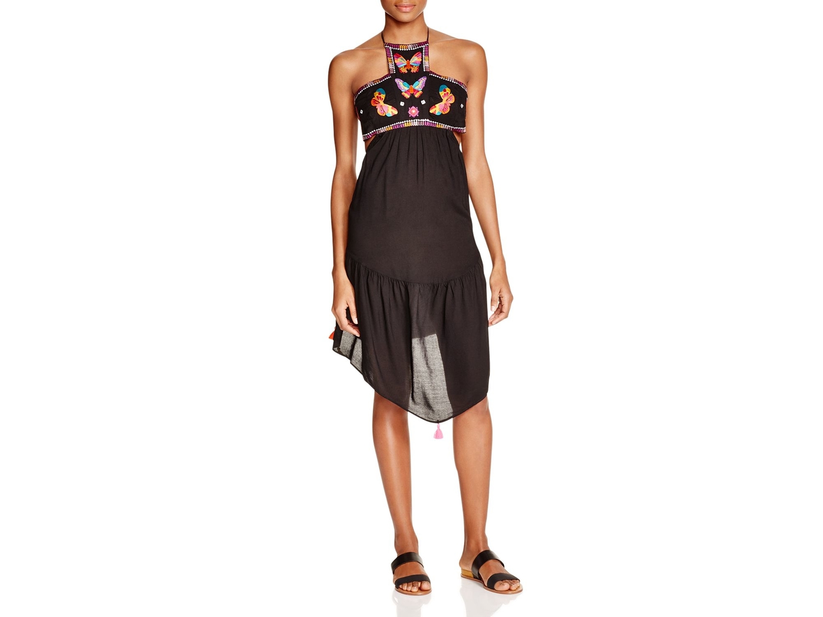 Ale by Alessandra 262156 Women's Bahia Coast Halter Swim Dress Cover Up Size M-L