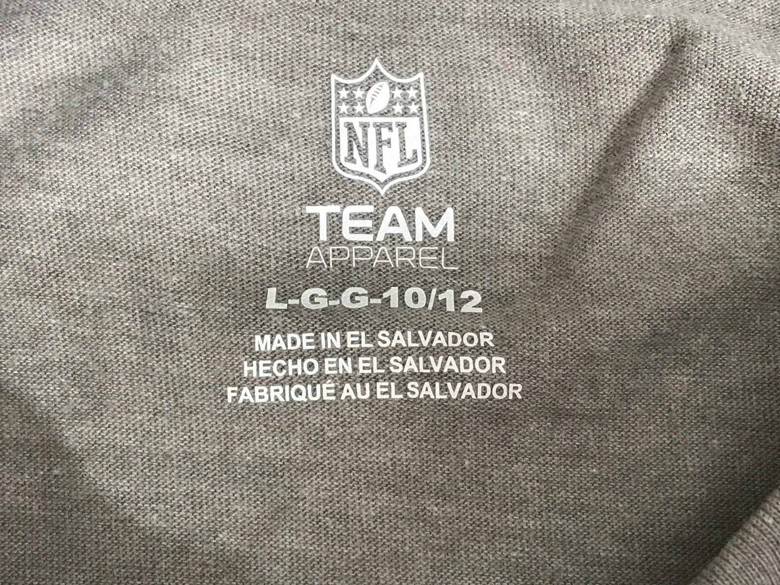 NFL Team Apparel Buffalo Bills Pull Over Sweater Large 10/12 Gray Blue Red 643