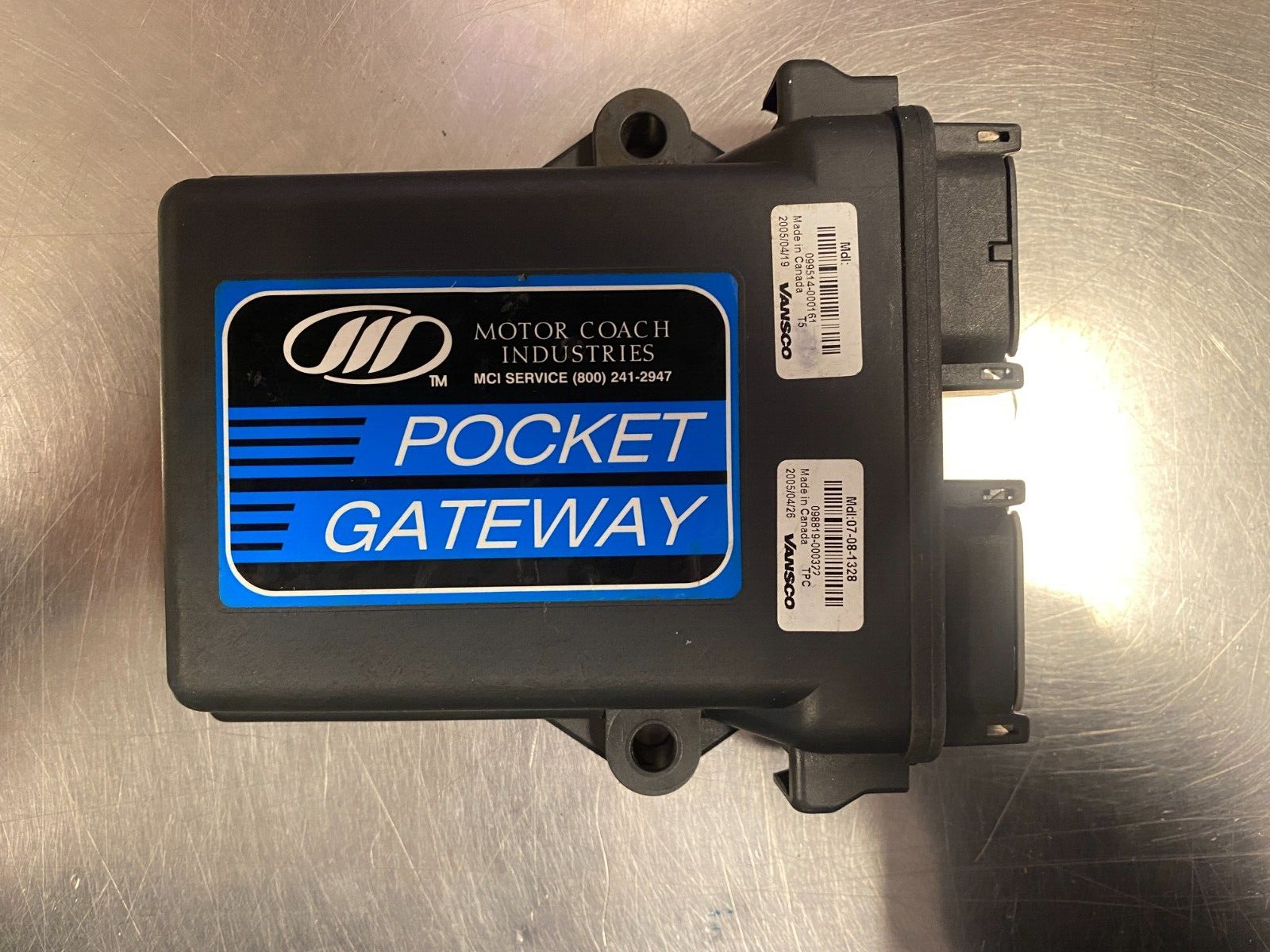 VANSCO POCKET GATEWAY MODULE 07-08-1328 MCI J4500 E4500 USED VANSCO POCKET GATEWAY MODULE 07-08-1328 MCI J4500 E4500 USED