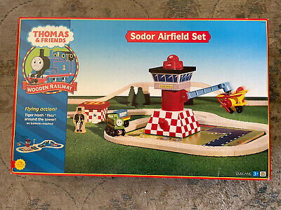 Learning Curve Wooden Thomas Train Sodor Airfield Set! New