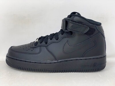 Nike Air Force 1 Mid Triple Black Sneakers, Size 6 / 7.5W BNIB CW2289-001