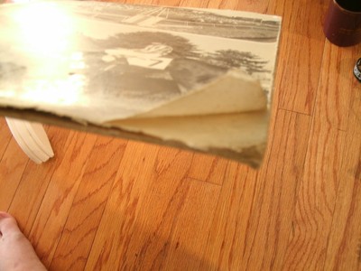 OLD B&W Horse Racing Photo Mounted on Cardboard Backing